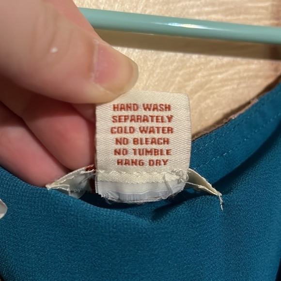 Sundance Teal Embroidered Minos Midi Dress Size 8 - Picture 7 of 7